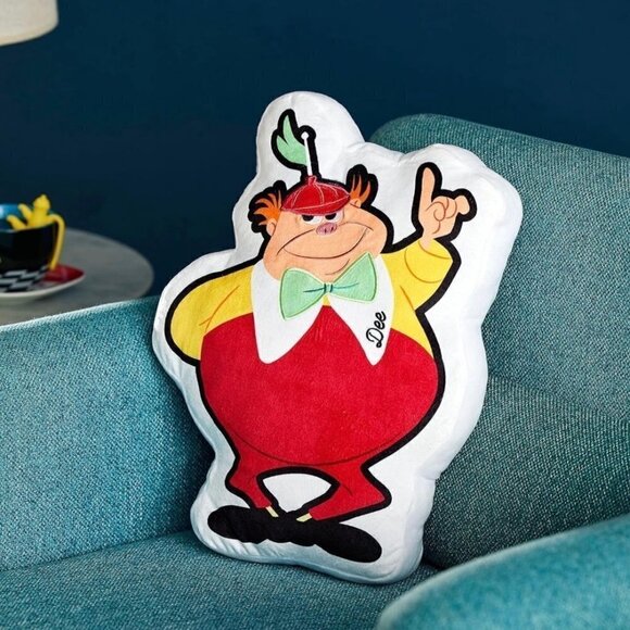 NWT Alice in Wonderland Reversible Tweedledee and Tweedledum Pillow - Picture 1 of 6